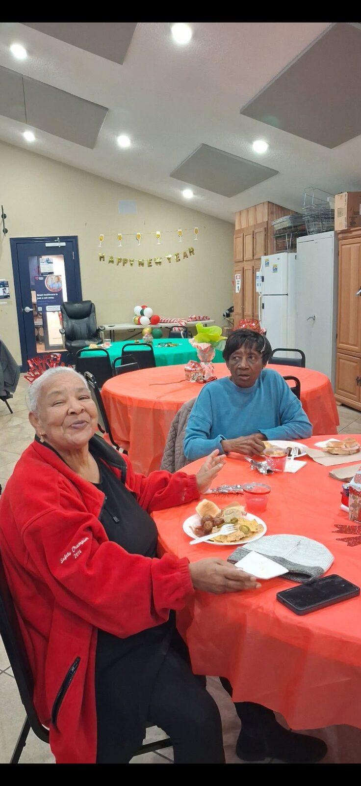 Golden Cross residents at a New Year celebration